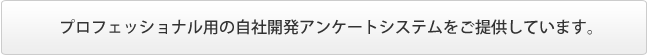 プロフェッショナル用の自社開発アンケートシステムをご提供しています。